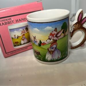 Vintage Peter Rabbit Mug with Bunny Handle Ceramic Made in Japan With Box